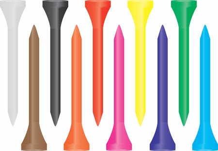 An Illustration of Golf teesのイラスト素材