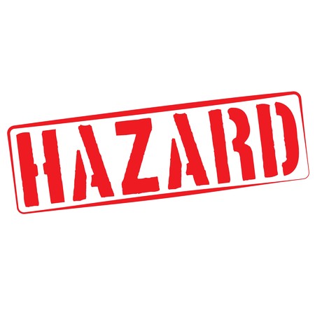 A Stamp Illustration on White Background of  the word Hazardのイラスト素材