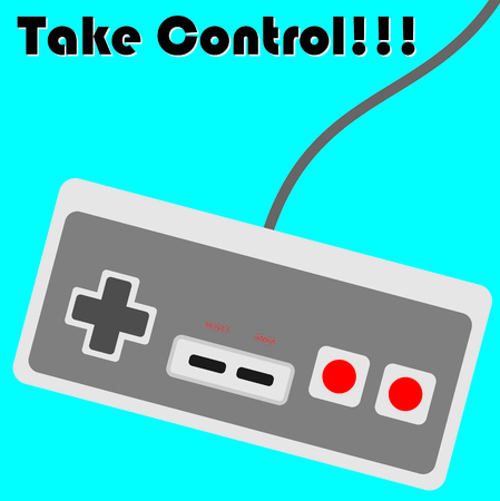 An Illustration of Vintage Console Controllerのイラスト素材