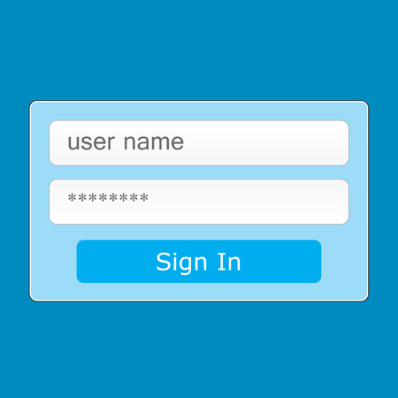 An Illustration of Clean Member Login Designのイラスト素材