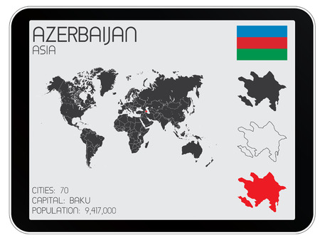 A Set of Infographic Elements for the Country of Azerbaijanのイラスト素材
