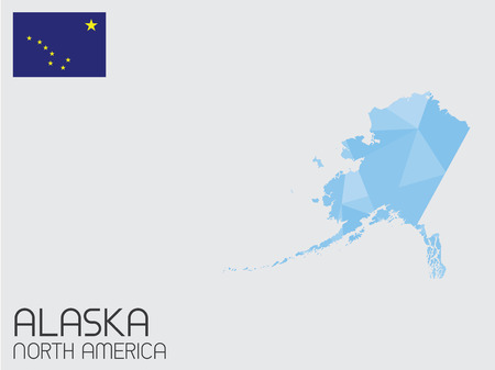 A Set of Infographic Elements for the Country of Alaskaのイラスト素材