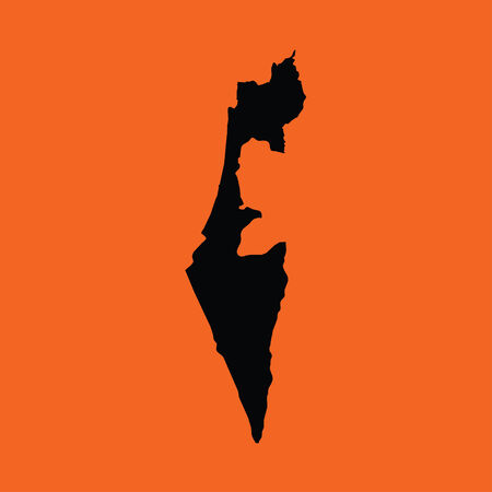 An Illustration on an Orange background of Israelの写真素材