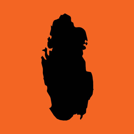 An Illustration of a colourfully filled outline of  Qatarの写真素材