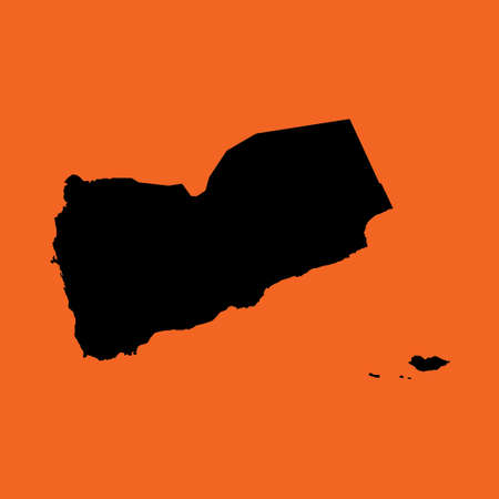 An Illustration on an Orange background of Yemenの写真素材