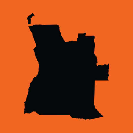 An Illustration of a colourfully filled outline of  Angolaの写真素材