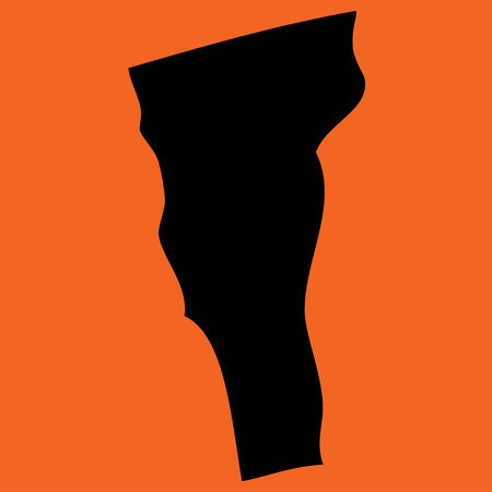 An Illustration on an Orange background of Vermontのイラスト素材