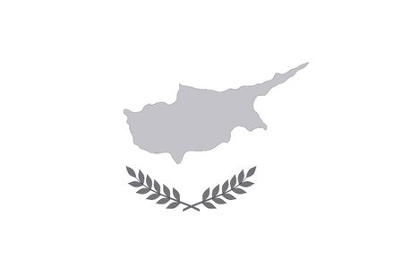 An Illustrated grayscale flag of the country of Cyprusのイラスト素材