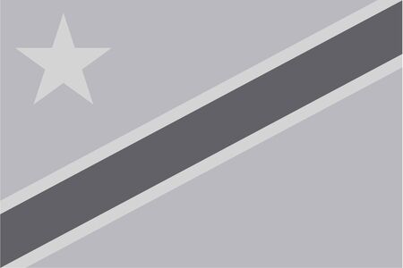 An Illustrated grayscale flag of the country of Democratic Republic of Congoのイラスト素材