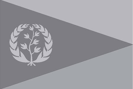 An Illustrated grayscale flag of the country of Eritreaのイラスト素材
