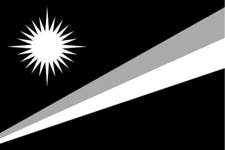 An Illustrated grayscale flag of the country of MarshallIslandsのイラスト素材