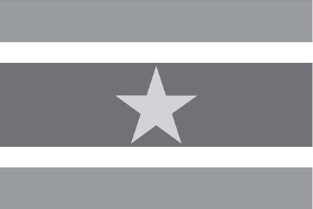 An Illustrated grayscale flag of the country of Surinameのイラスト素材