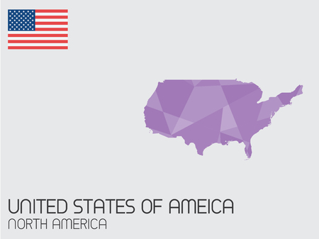 A Set of Infographic Elements for the Country of United States of Americaのイラスト素材