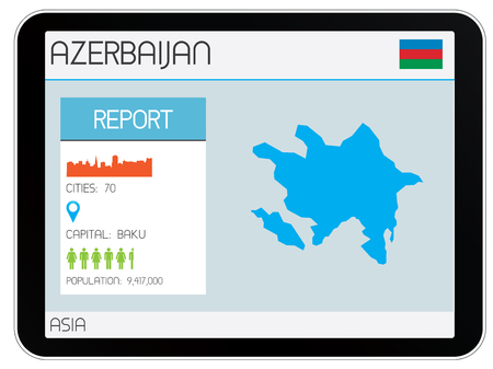 A Set of Infographic Elements for the Country of Azerbaijanのイラスト素材