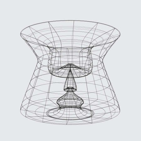 A Wireframe design isolated on a grey backgroundのイラスト素材