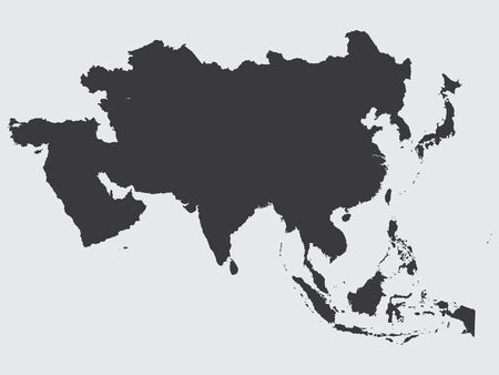The Shape of the Continent of  Asiaの写真素材