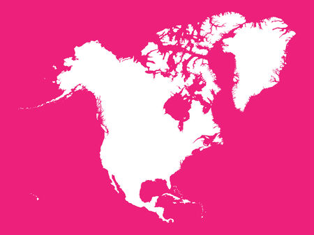 The Shape of the Continent of  North Americaの写真素材