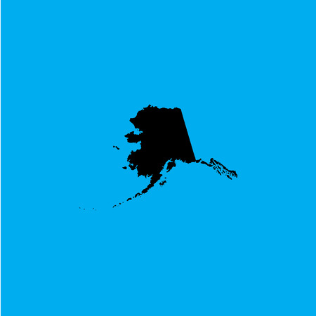 A Coloured background with the shape of the united states state of Alaskaのイラスト素材