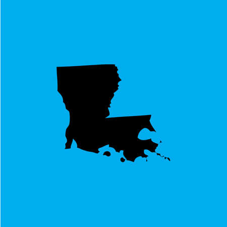 A Coloured background with the shape of the united states state of Louisianaのイラスト素材