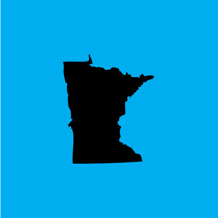 A Coloured background with the shape of the united states state of Minnesotaのイラスト素材