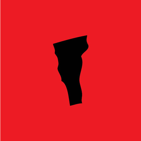 A Coloured background with the shape of the united states state of Vermontのイラスト素材