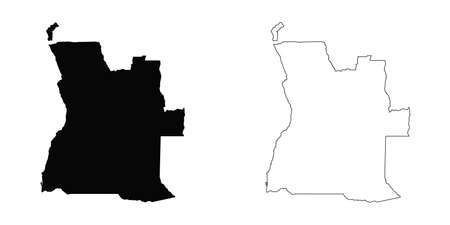 An Illustration on an Orange background of Angolaの写真素材