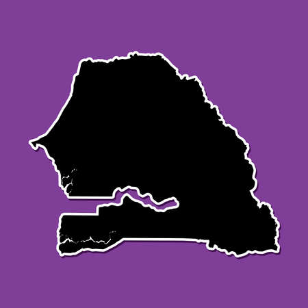 An Illustration on an Orange background of Senegalの写真素材