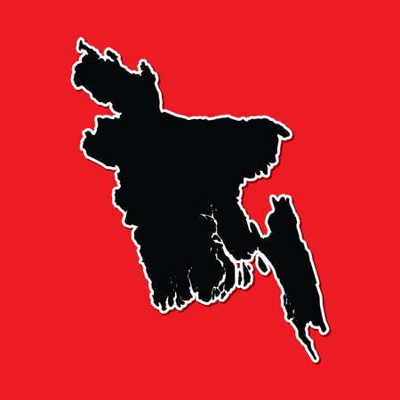 A Shape of the Country of  Bangladeshの写真素材