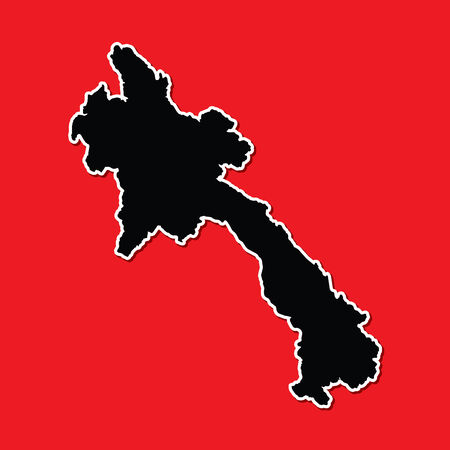 A Shape of the Country of  Laosの写真素材