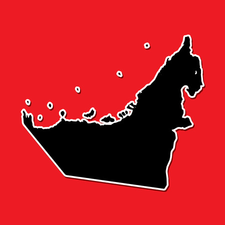 A Shape of the Country of  United Arab Emiratesの写真素材