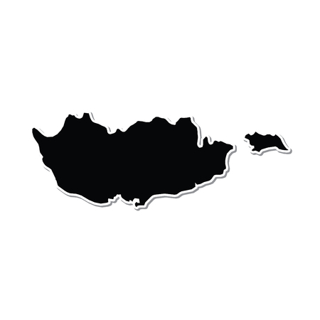 Shape of the Country of  Cyprusの写真素材
