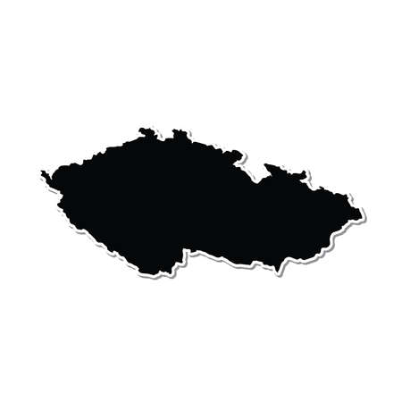 Shape of the Country of  Czech Republicの写真素材