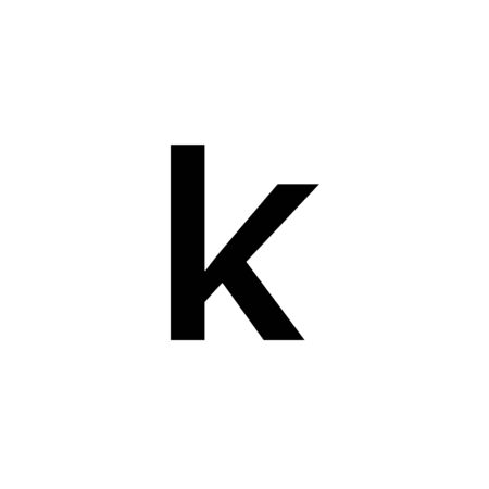 An Inividual Alphabet Characters of a Custom Font - Lowercase Kの写真素材