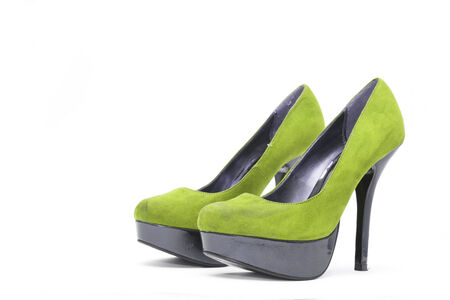 Womens high heels isolated on white backgroundの写真素材