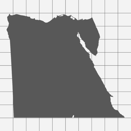 Squared Paper with the Shape of the Country of   Egyptのイラスト素材
