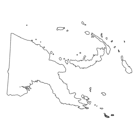 A High detailed Outline of the country of  Papua New Guineaのイラスト素材