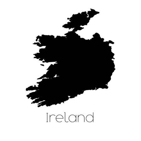 A Country Shape isolated on background of the country of Irelandの写真素材