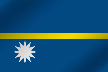 A 3D Wavy Flag Illustration of the country of  Nauruの写真素材