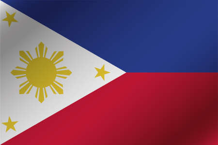 A 3D Wavy Flag Illustration of the country of  Philippinesの写真素材