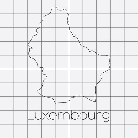 A Squared Background with the country shape of Luxembourgの写真素材