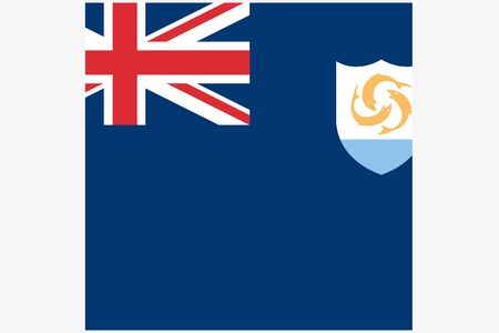 A 3D Isometric Flag Illustration of the country of  Anguillaの写真素材