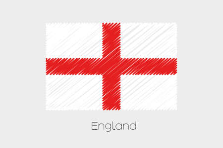 A Scribbled Flag Illustration of the country of Englandの写真素材