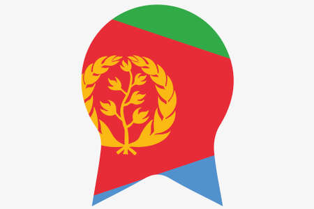 A Flag Illustration inside a Rosette of the country of Eritreaの写真素材