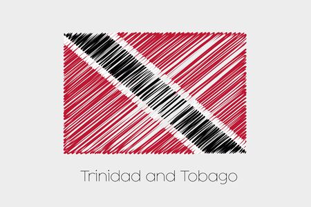 A Scribbled Flag Illustration of the country of Trinidad and Tobagoの写真素材
