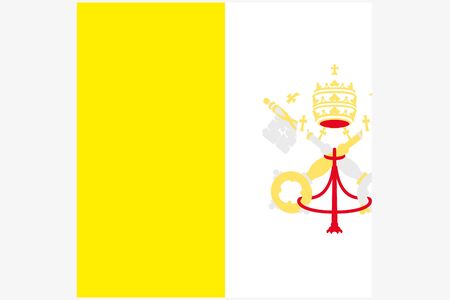 A Square Flag Illustration of the country of Vaticanの写真素材