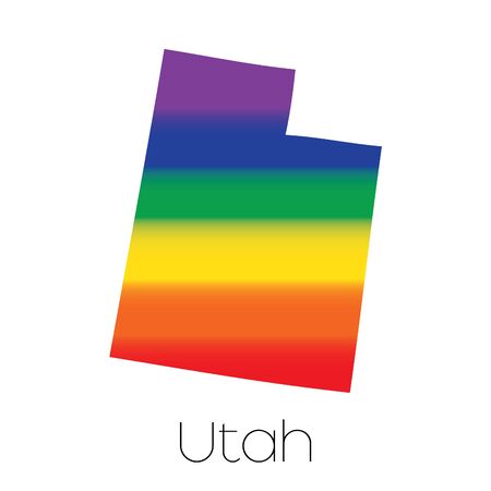 An LGBT Flag inside the State of Utahの写真素材