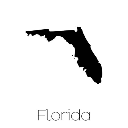 An Illustrated Shape of the State of Floridaの写真素材