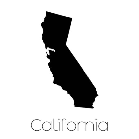 An Illustrated Shape of the State of Californiaの写真素材