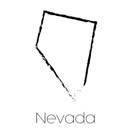 A Scribbled shape of the State of Nevadaの写真素材
