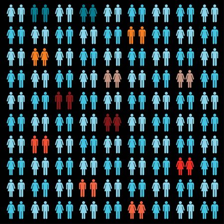 Illustration of Gay and Lesbian Pictogramsの写真素材